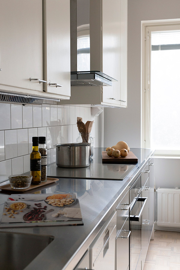 The new stainless steel worktop was nearly 4 meters long