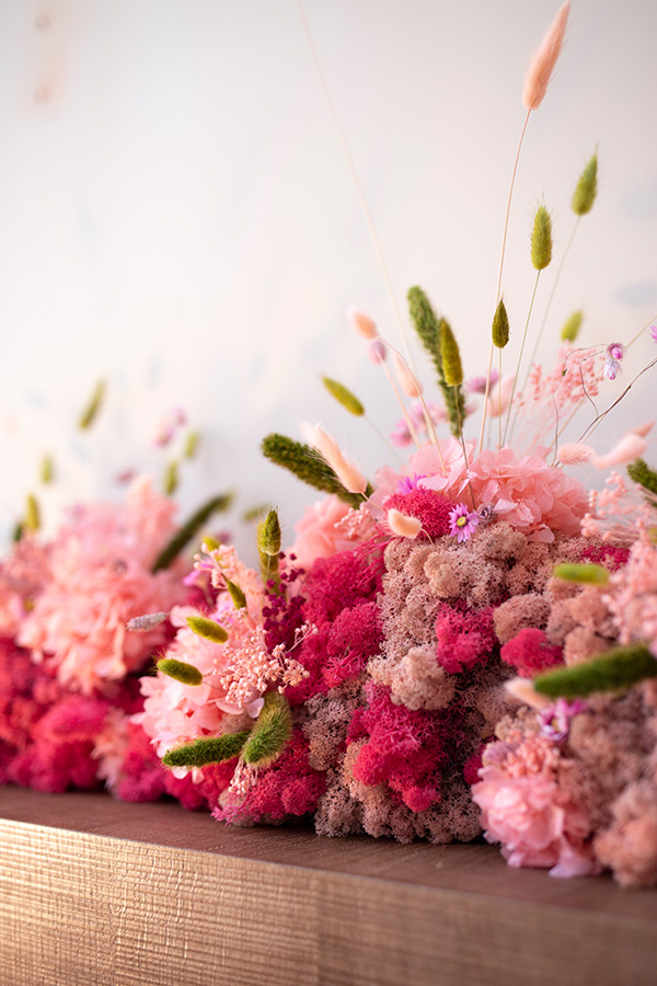 Dried flowers at the exhibition
